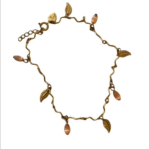 14K Yellow Gold Filled Charm Anklet 8 1/2 - Picture 1 of 3